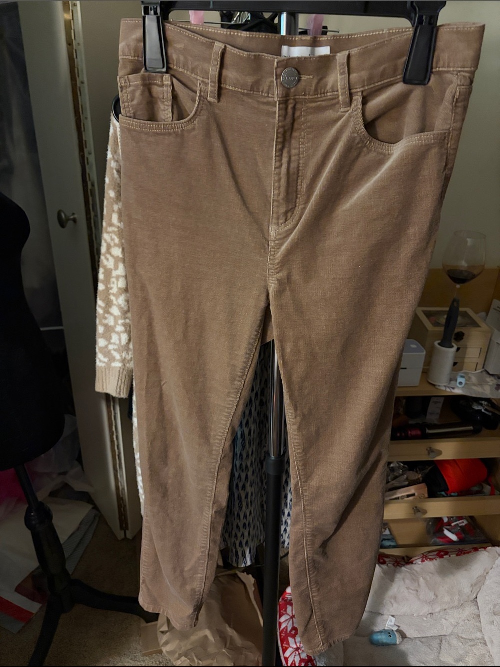 EUC Light Brown Corduroy High-waist pants 38P